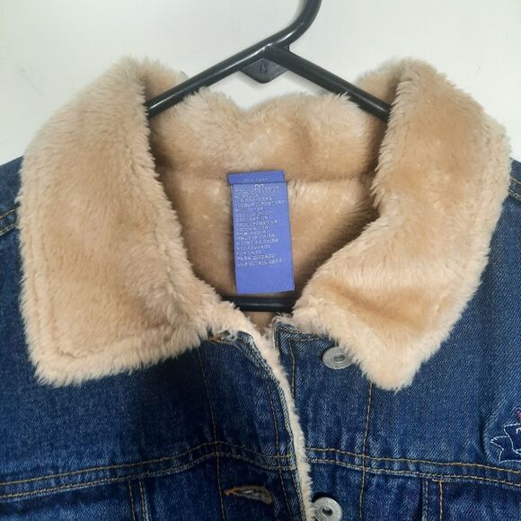 Disney Eeyore Denim Faux Fur Jacket Size Medium - Picture 3 of 9